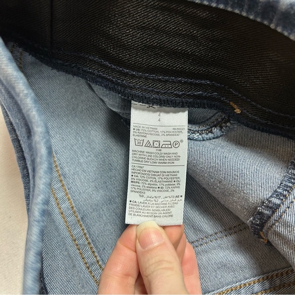 Old Navy Dark Blue Distressed Jeggings - Picture 6 of 11